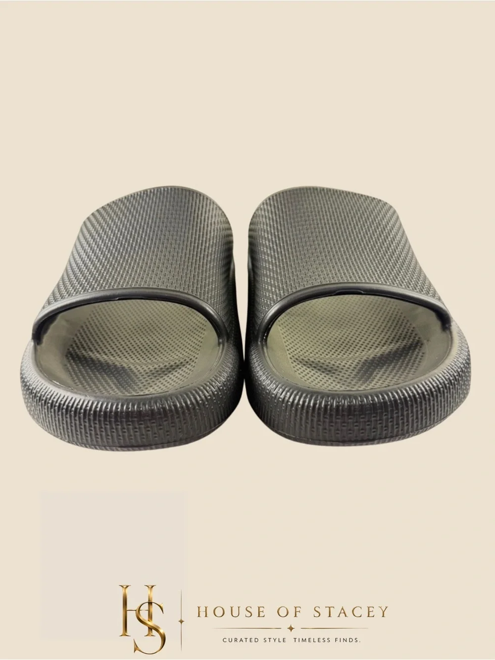 Black Slides Slippers Shower Sandals Pillow Women 12-13 Women/10.5-11 Men Black